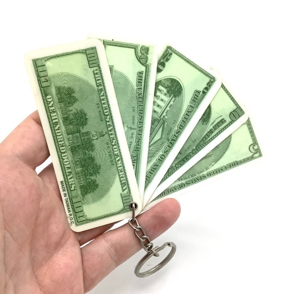 Vintage United States Dollars Currency Bill Plastic US Money Keychain NEW - Picture 4 of 5